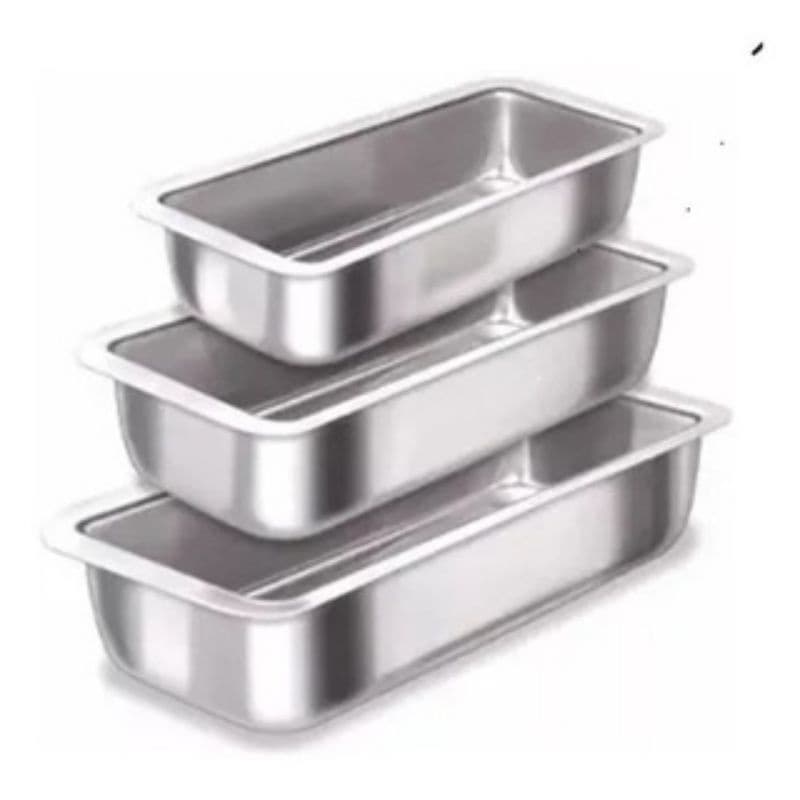 Forma ou assadeira de pão, gelo, doce 1, 2 e 3 kit premium de assadeiras.