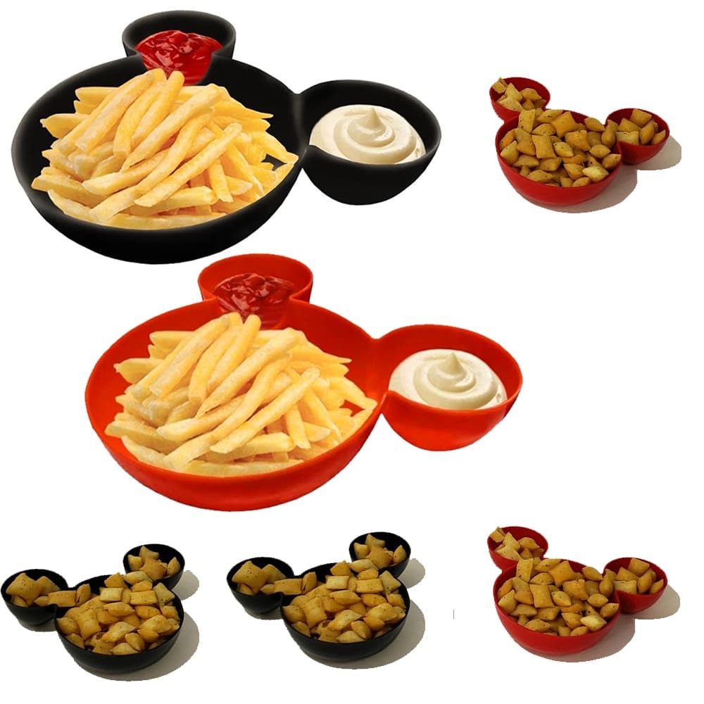 Kit 2 Travessas + 4 Mini Travessas para Petiscos Ratinho