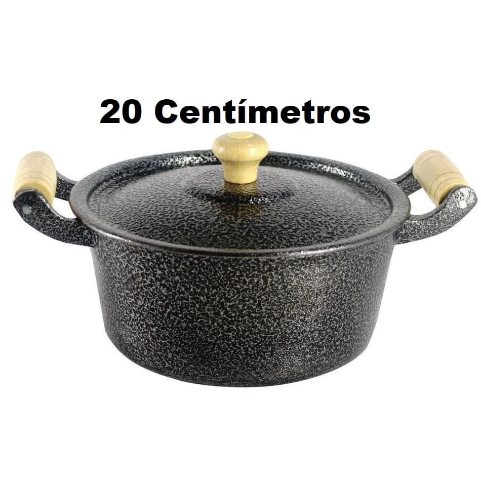 Panela Caçarola Preta Alumínio Grosso Batido Fundido Craqueadas 2,3L  nº 20 Caçarolas Cozinha