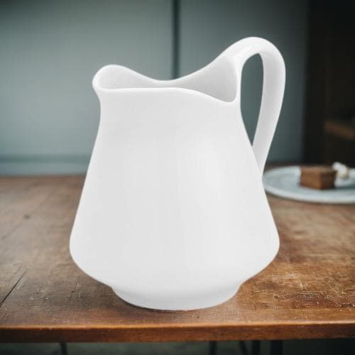 Jarra de porcelana leiteira de louça jarra de leite média jarra branca