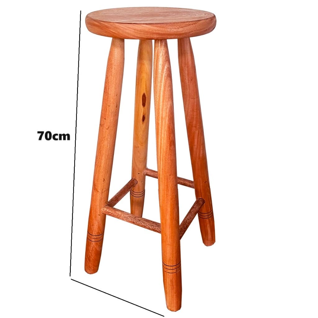 Banqueta Alta Madeira Maciça 70cm Alt Banqueta Balcão Tamborete Banco Alto