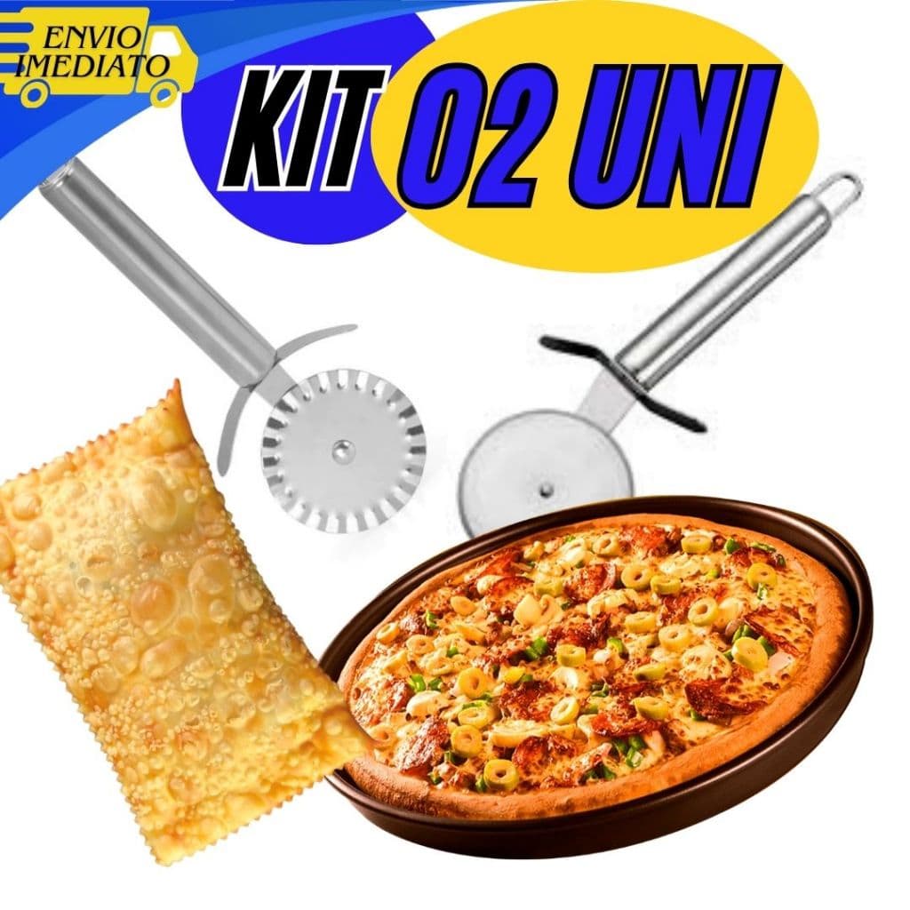 Kit Cortador de Pizza e Pastel Cortador de Pizza Carretilha de Cortar Pizza Carretilha Pastel de Cortar Massa Pizzaria