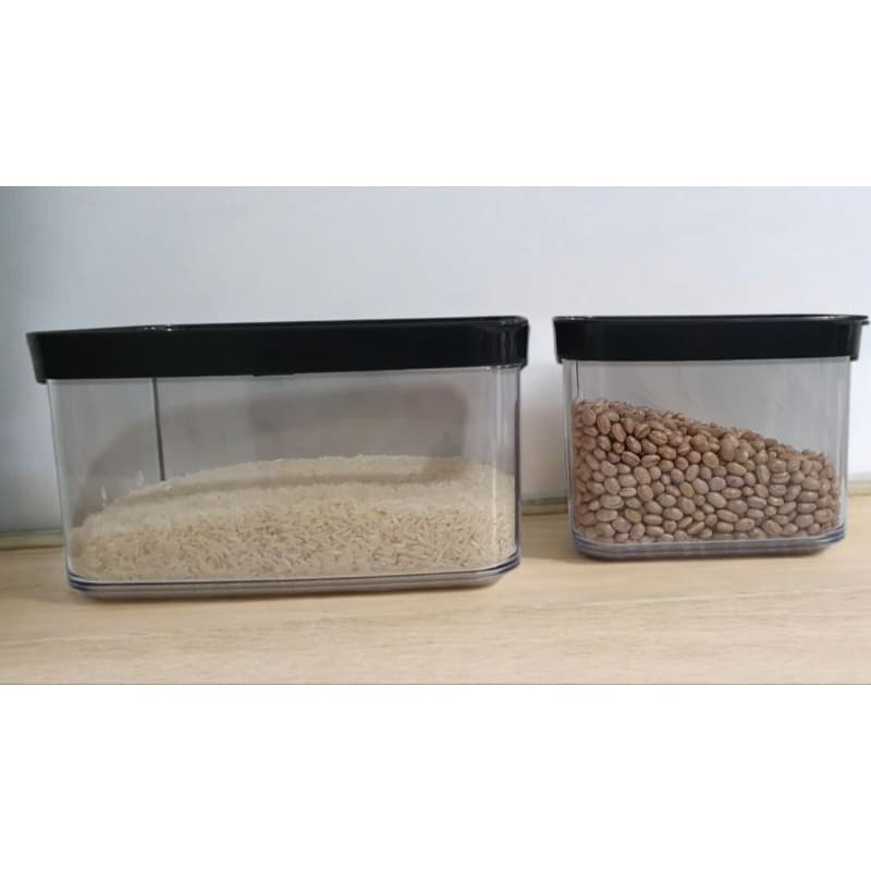 2 Potes Herméticos para arroz e pote para feijão - Kit de 2 potes 4000ml e 2500ml - pote mantimentos