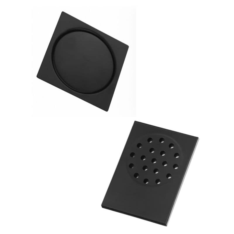 Ralo Pratic Preto + Ralo Click 10x10 Preto Ralo De Box Preto Com Ralo Click Preto