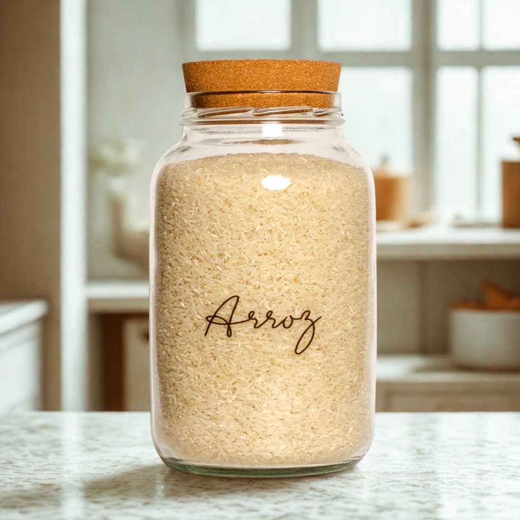 Pote de vidro para Arroz 3,2 litros | Pote de Arroz | Pote Hermetico para Arroz | Pote para Arroz