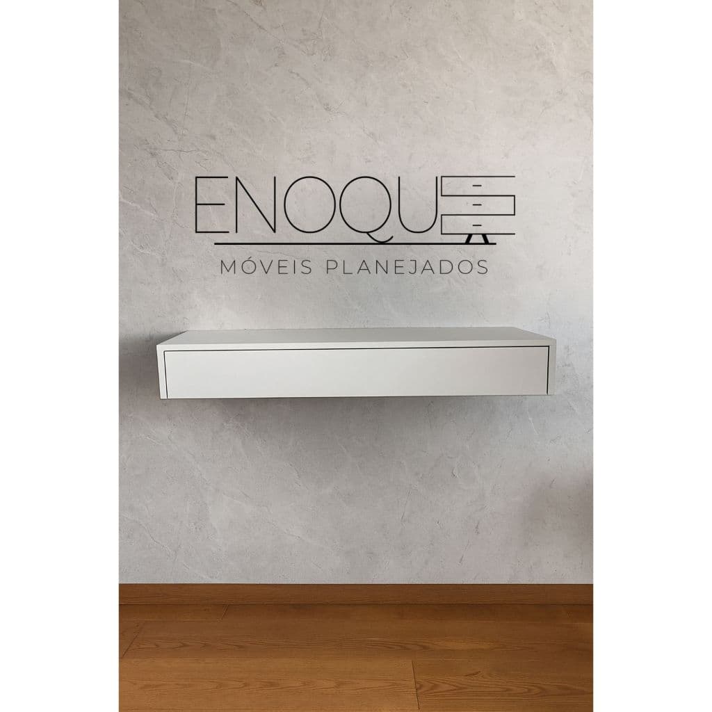 Bancada home office com gaveta 80x35 em mdf cor BRANCA