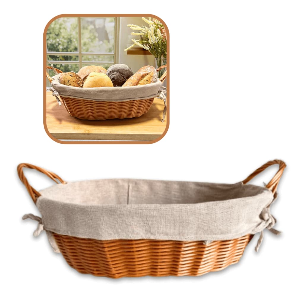 Cesto para Pão  Cesta Porta Oval Lily Porta Pão 30cm Polipropileno