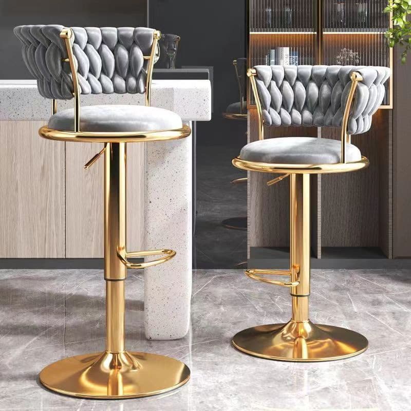 Banqueta de luxo discreta Banqueta ajustável Elevação/Rotação Banqueta de balcão Assento confortável