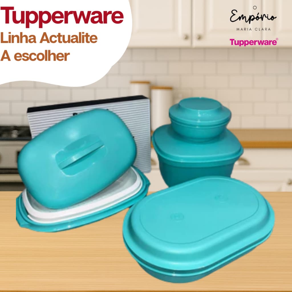 Tupperware Travessa Actualite Quadrada, Oval e Travessa Com Escorredor