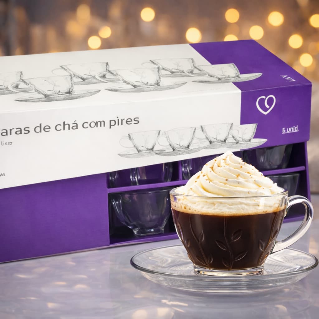 Jogo de Xicaras Para Cafe com Pires Jogo De Xicaras Jogo De Xícaras Jogo De Xícara 12 Peças