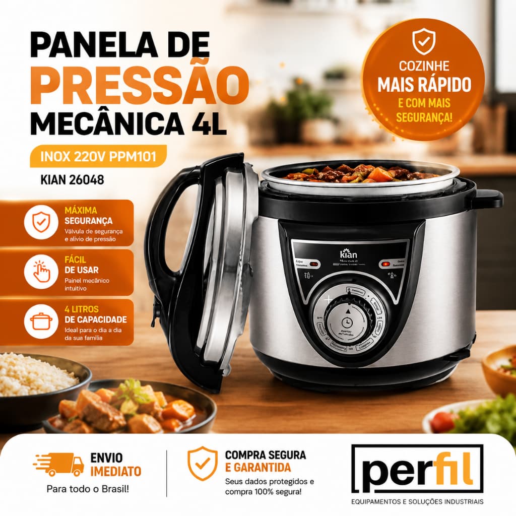 Panela de Pressão Elétrica 4 Litros Panela de Pressão Elétrica 220v Panela Elétrica de Pressão Inox