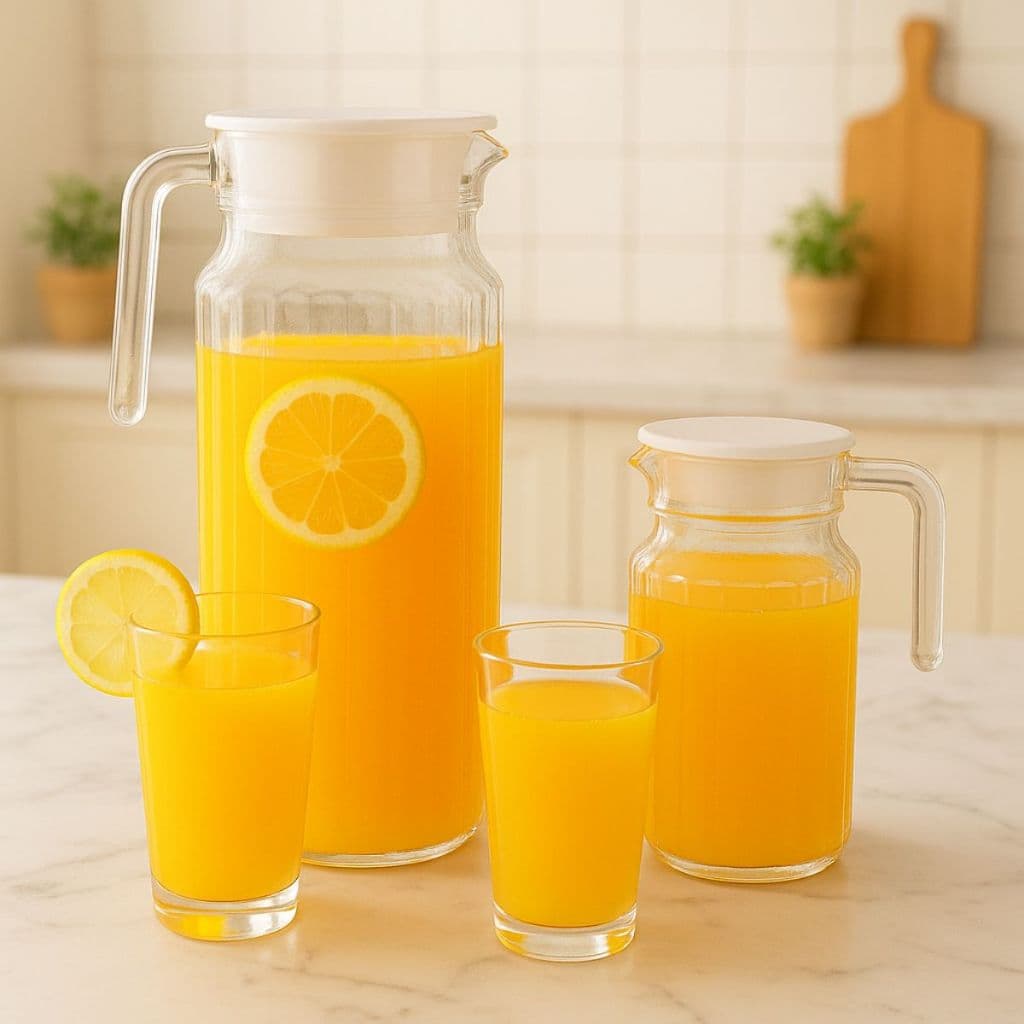 Jarra De Vidro Para Suco Agua 1L ou 500ml Jarra com Tampa Jarro de Vidro Casa Jarra para Cozinha