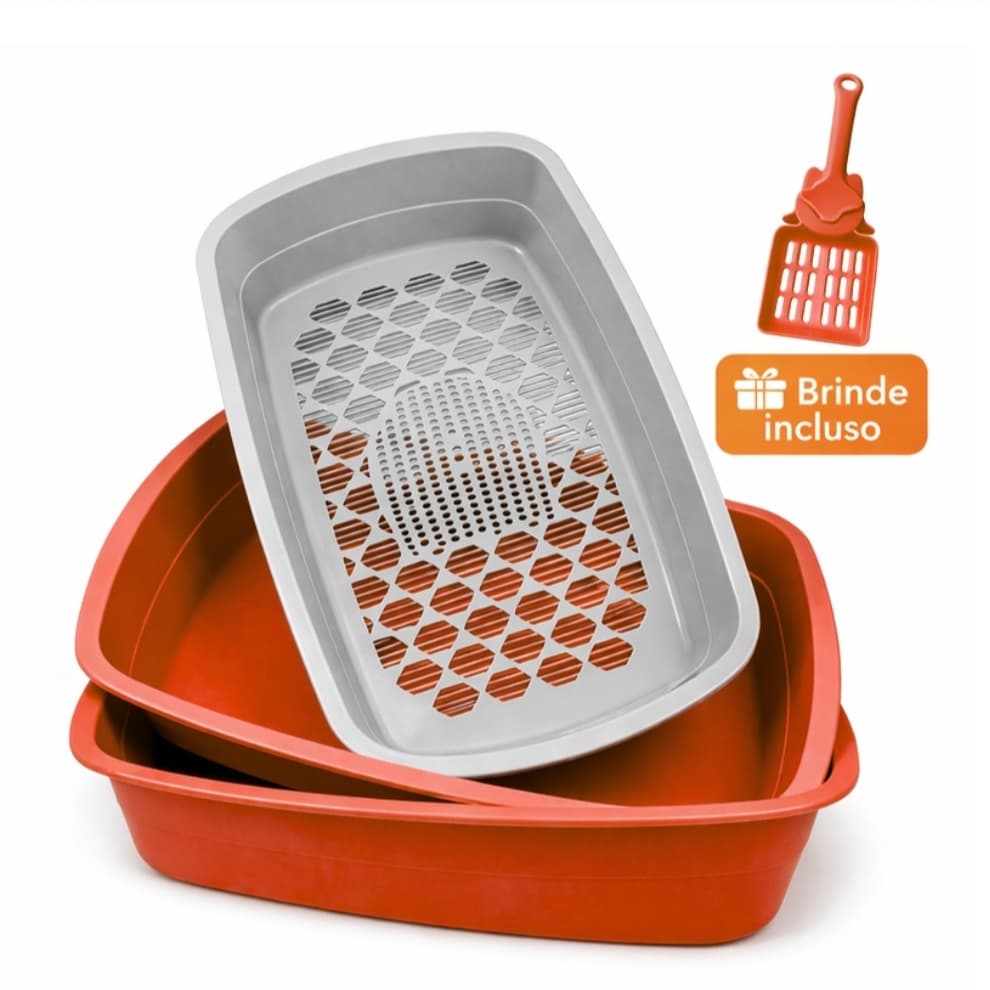 FURBA NEW BANDEJA BANHEIRO PENEIRA PARA GATOS CAT PROMOÇÃO + 1 PAZINHA