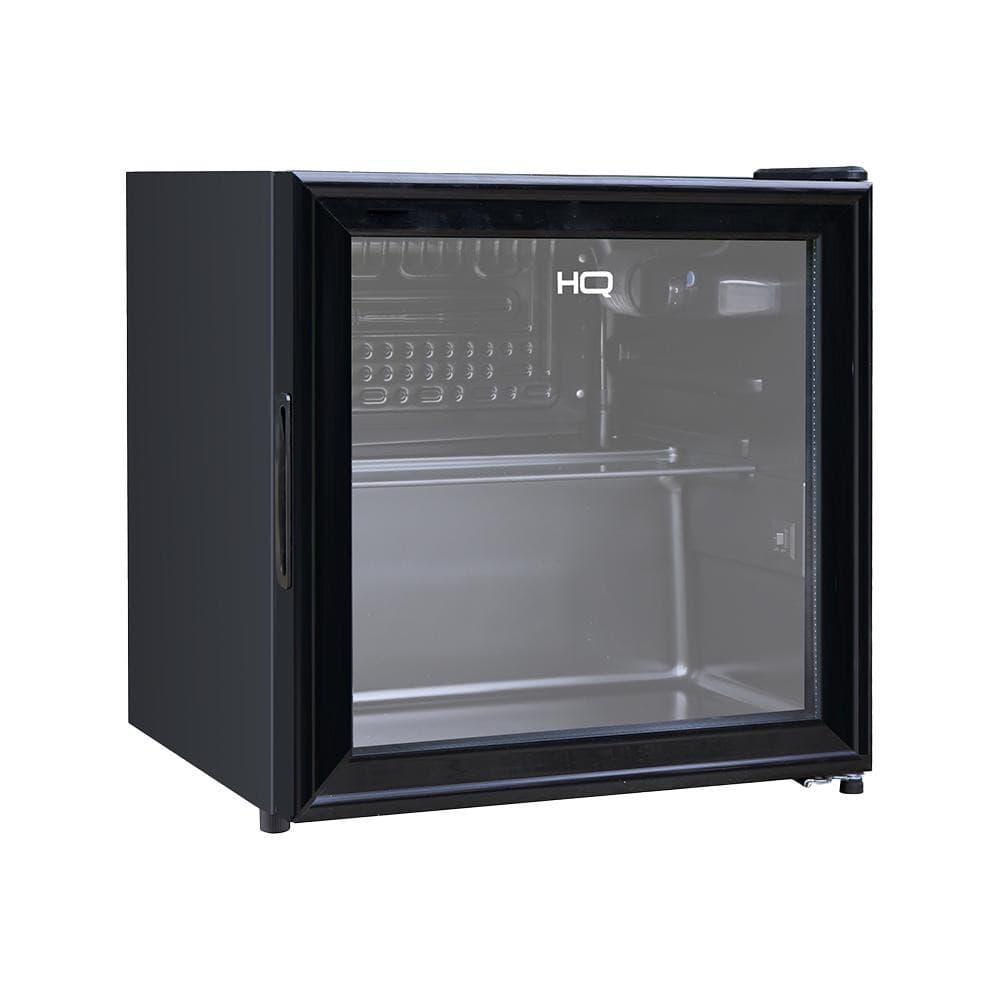 Frigobar Expositor Vertical HQ Vidro Duplo 50 Litros Preto HQ-50FBPV
