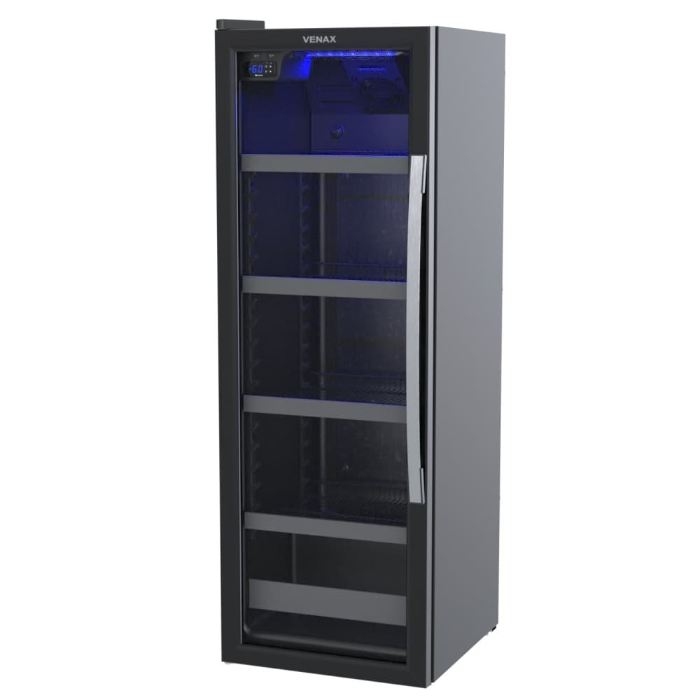 Cervejeira Expositora Venax Porta Invertida Blue Light 209L Preto