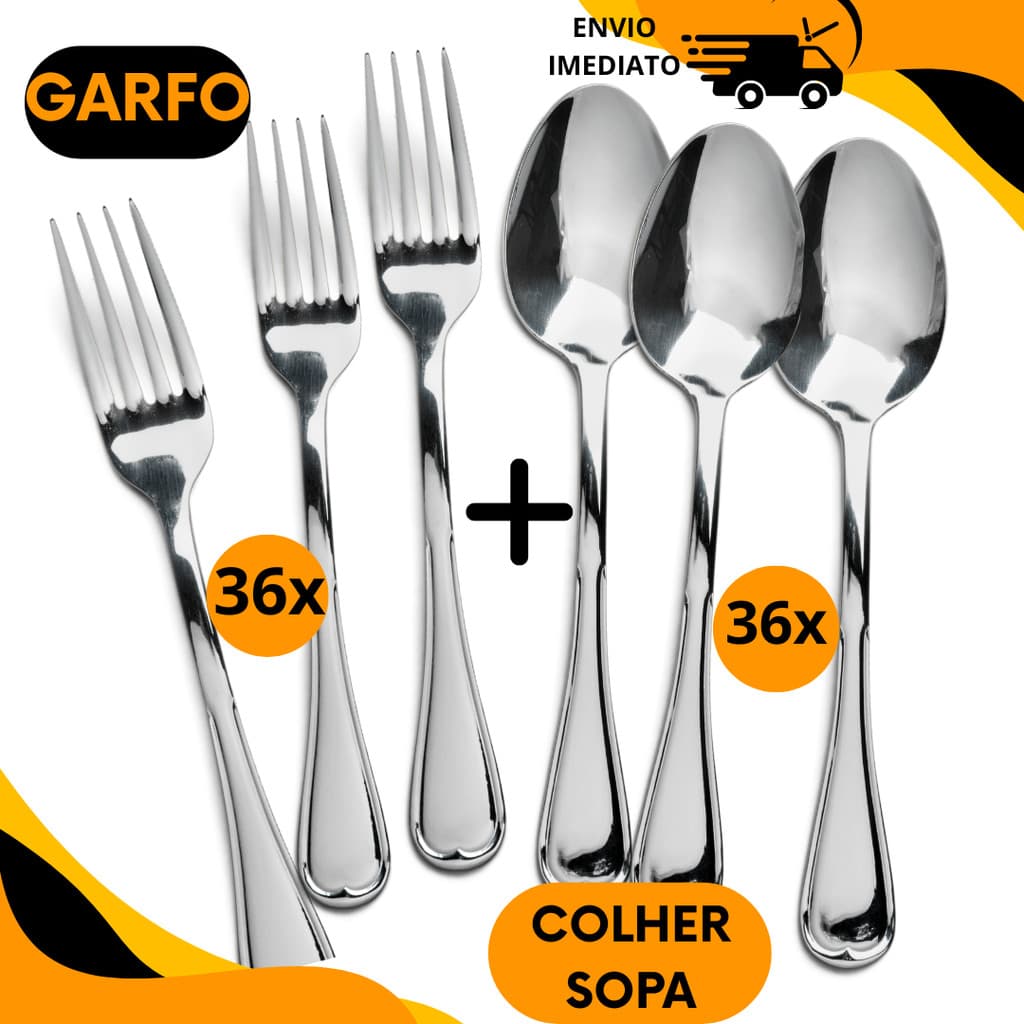 Jogo Talher Faqueiro Talheres Conjunto Talher 72 Peças Inox Garfo Colher Jogo Aço Talheres Refeição