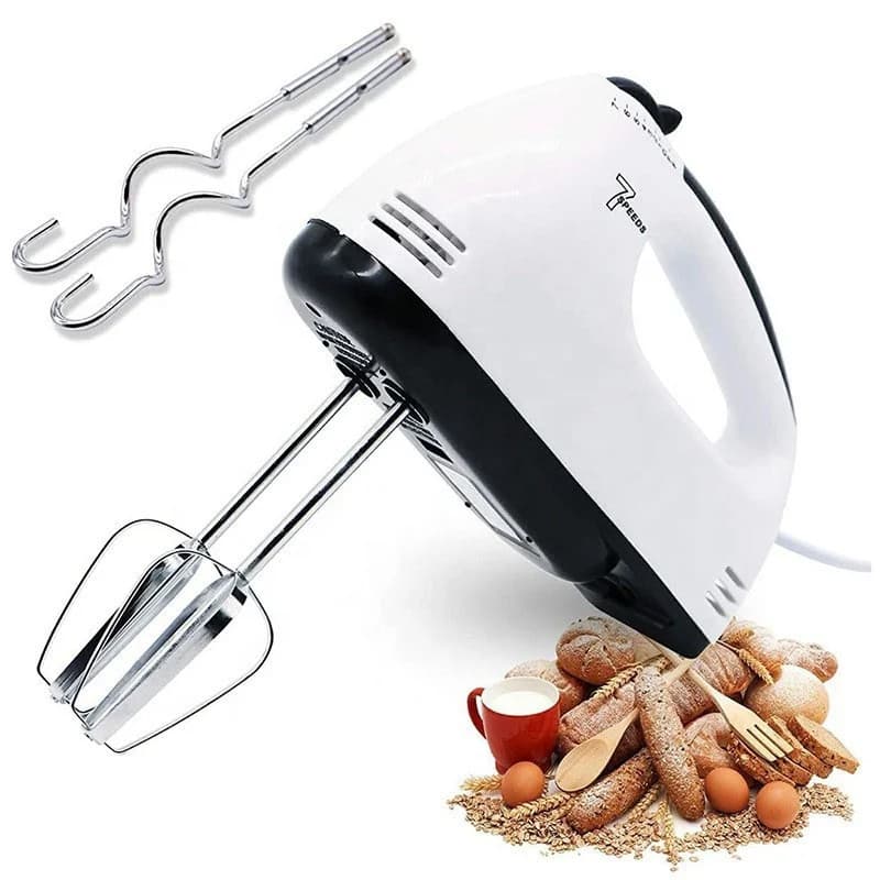 Batedeira De Mão Elétrica Bolo Chantilly 7 Velocidades 260W Batedeira Massa Bolo Ovos 220V