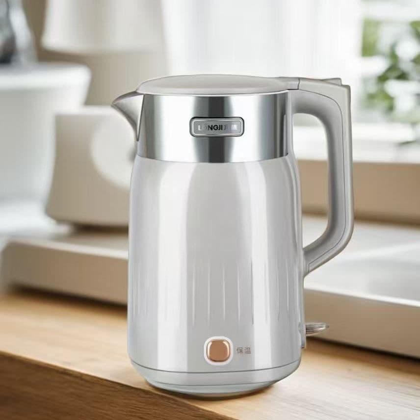 Longji 304 chaleira elétrica de aço inoxidável chaleira doméstica termostato chaleira manter quente chaleira elétrica in