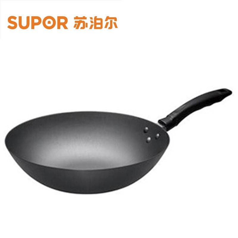 Supor FC30J4 Antiaderente Wok Wok Ferro Fundido Doméstico Wok Fogão Elétrico a Gás Universal Não Revestido 30cm