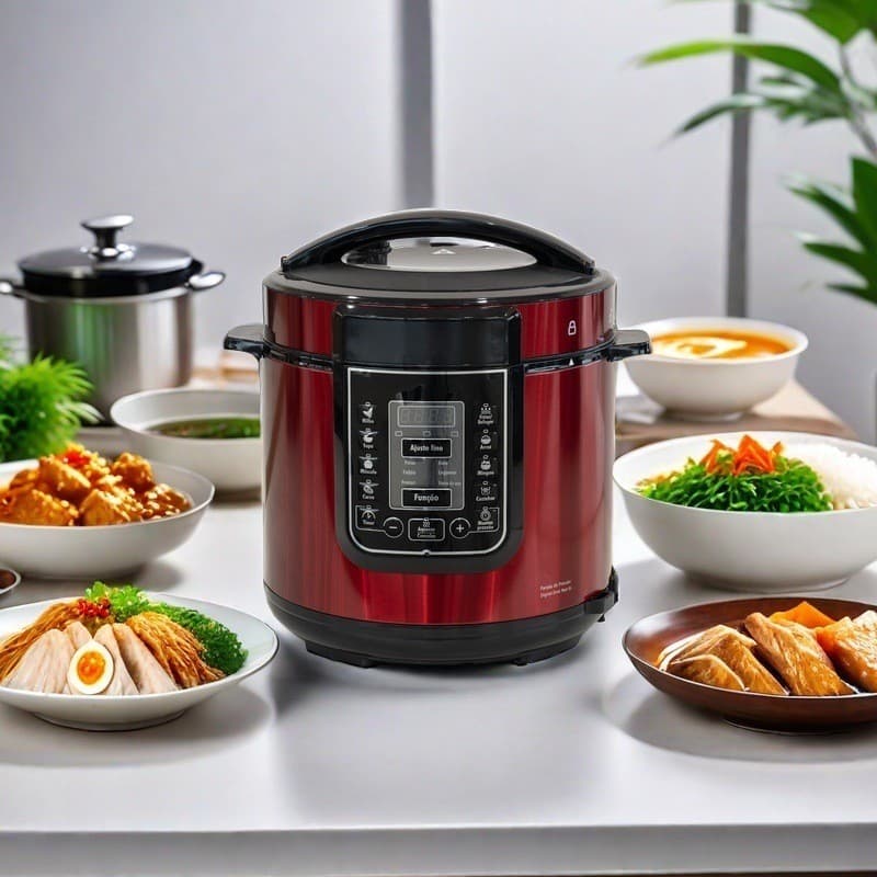 Panela de pressão elétrica 4L/5L/6L, reserva, panela de arroz, sopa, arroz, forro de cristal preto, panela de pressão in