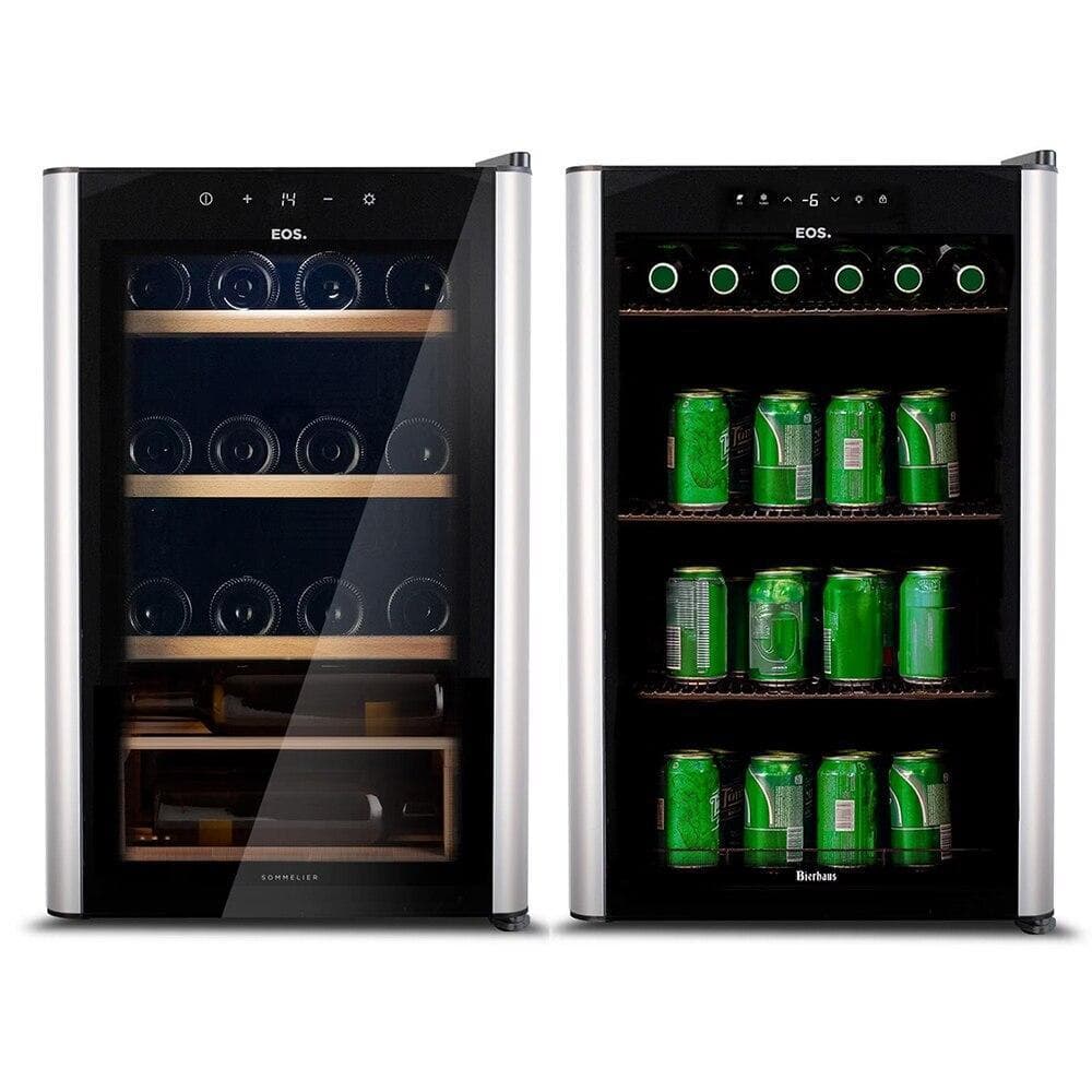 Kit EOS Beer & Wine: Cervejeira 76L ECE80 110V + Adega Climatizada 22 Garrafas EAC24IM 110V