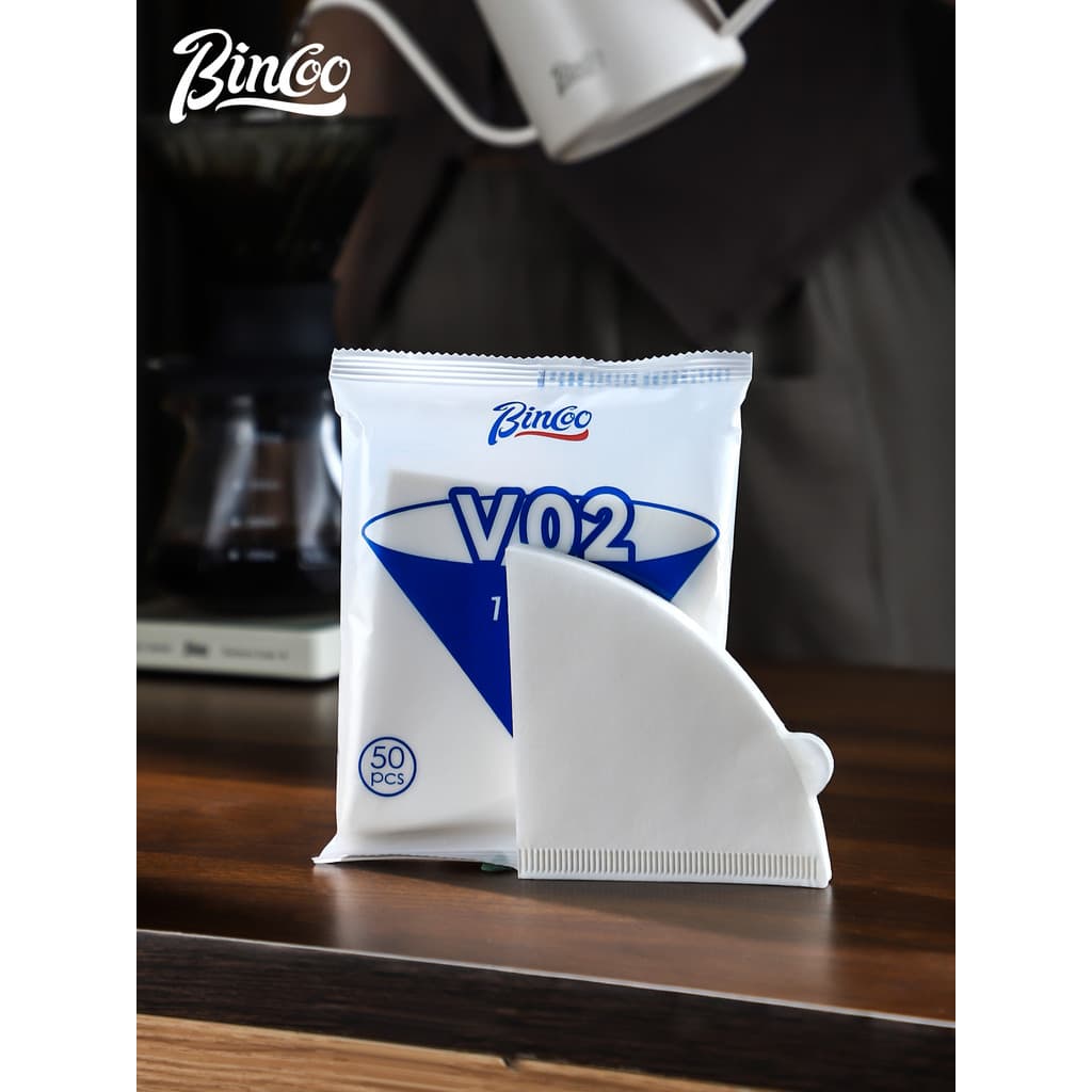 Bincoo filtro de café papel em forma de V filtro de criação manual v60 tipo gotejamento cafeteira de criação manual Univ