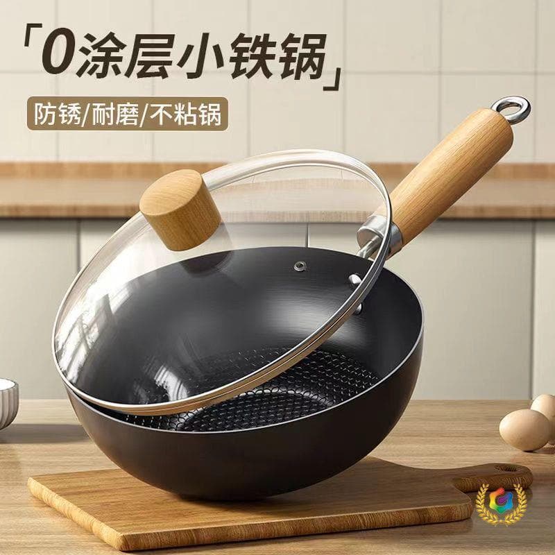 ✅Antiaderente wok multifuncional Mini pequena panela de ferro doméstico wok fogão elétrico a gás wok frigideira antiader