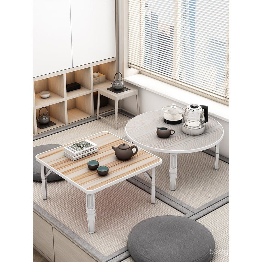 Mesa baixa, mesa dobrável, mesa quadrada pequena para uso doméstico, mesa de jantar simples, mesa de cabeceira, mesa par