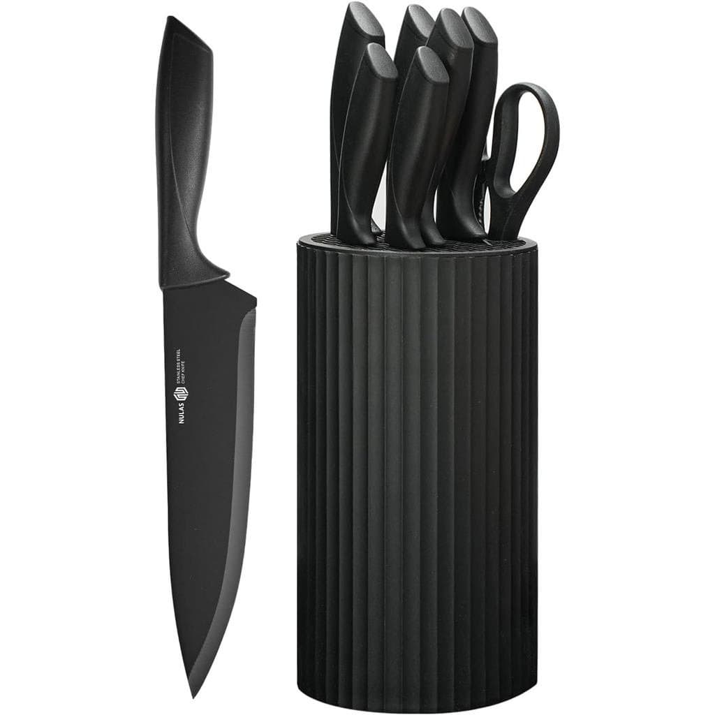 Conjunto de Facas, Conjunto de 8 Facas de Cozinha com Bloco Universal - Facas de Chef Anti-Ferrugem, Design Ergonômico, 