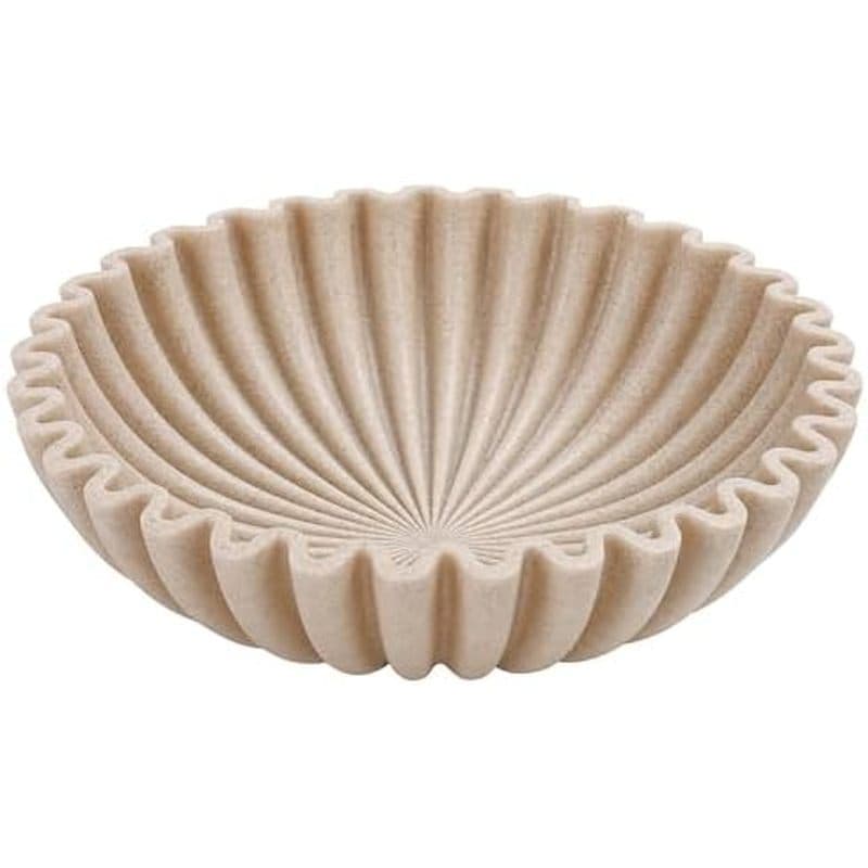 YMXYJM Large Decorative Bowl, Modern Handicraft Bowls for Home Decor, Decorative Fruit Bowl for Kitchen Counter, Ruffle 