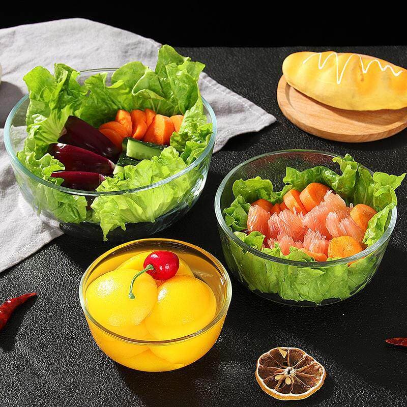 Tigela de vidro grosso tigela de salada de frutas tigela de sopa tigela de presente tigela de macarrão instantâneo tigel