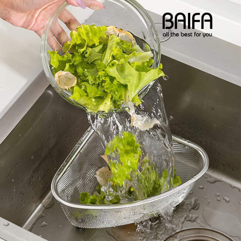 Aço inoxidável pia da cozinha filtro de lixo malha Triangular pia dreno sobras arroz vegetal pia prato pia vegetal Ba