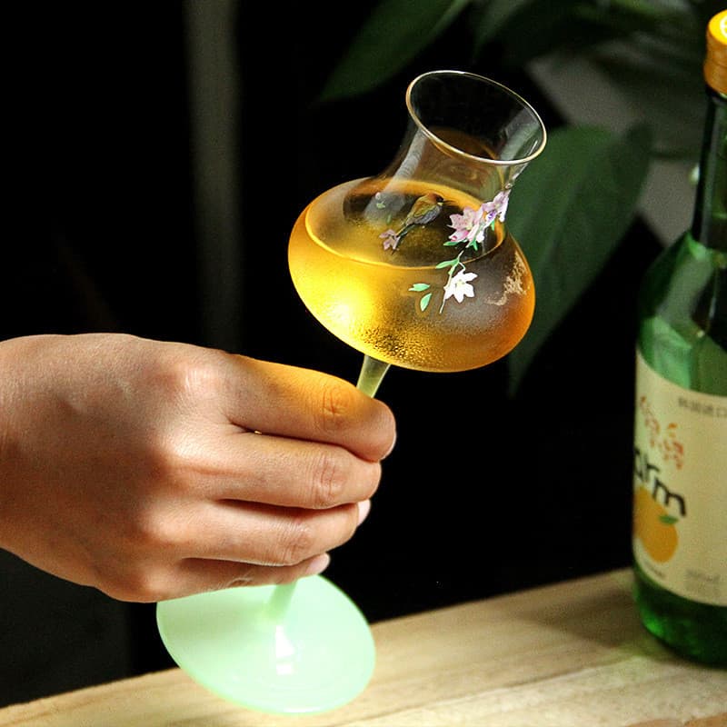 Taça de champanhe estilo chinês, taça de cristal, taça de degustação para bar de coquetéis, taça de degustação de aroma 