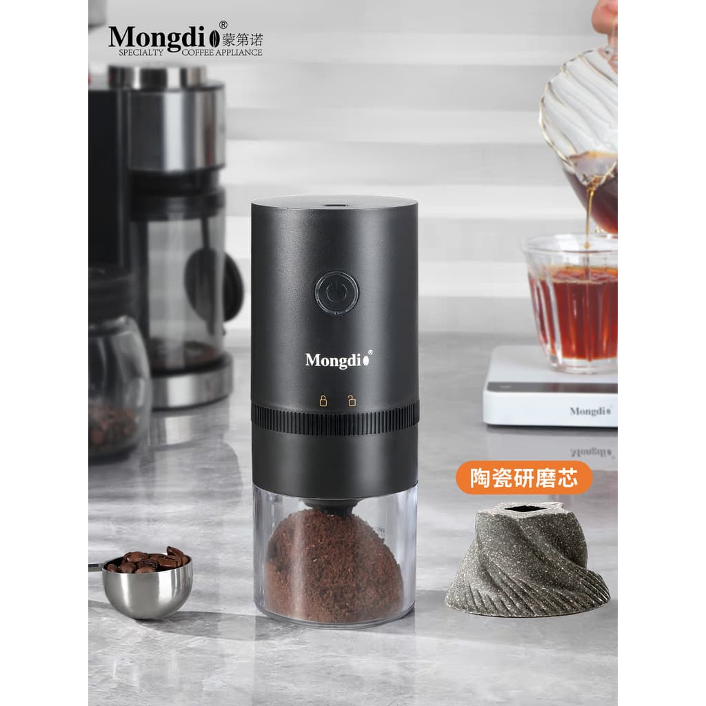 Mongdio Moedor Elétrico Moedor de Grãos de Café Moedor de Grãos de Café Moedor Elétrico Moedor de Café