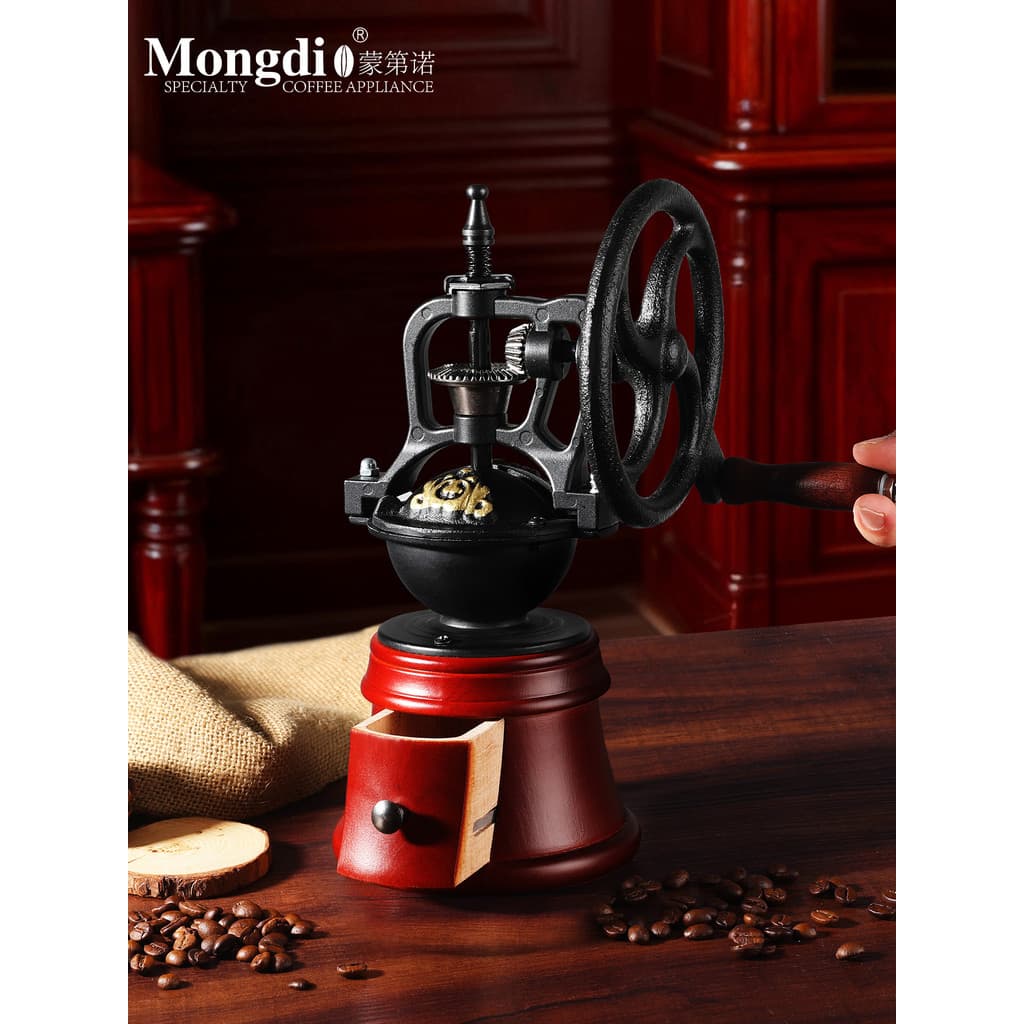 Mongdio Moedor manual Moedor de grãos de café Retro Moedor de café Moedor manual Moedor de café