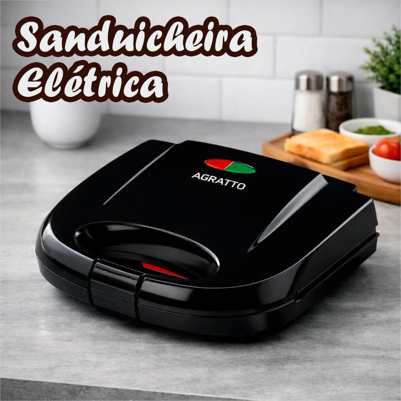 Sanduicheira Elétrica Antiaderente 2em1 Sanduicheira Grelha Sanduicheira 220v Torradeira Eletrica