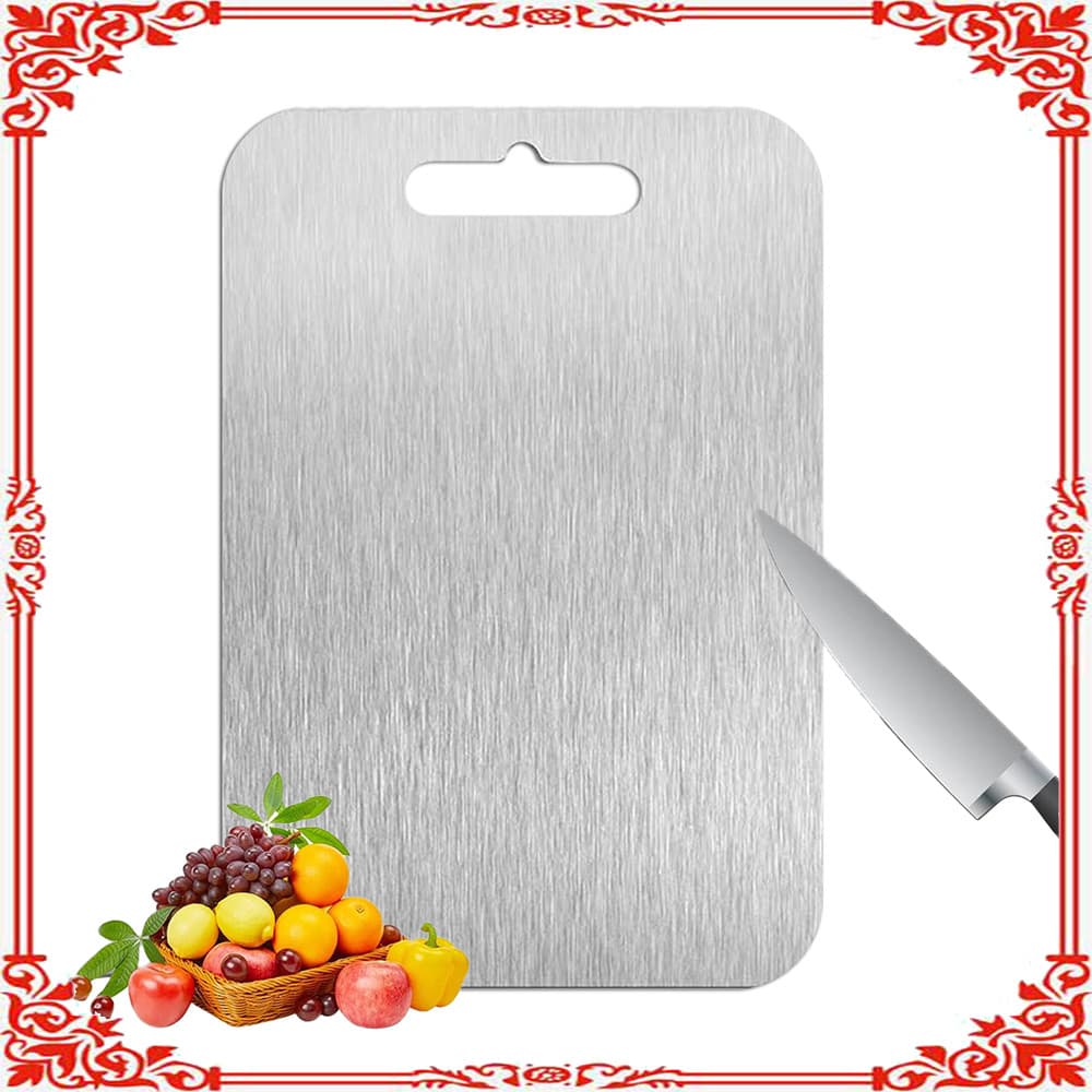Tábua de corte de aço inoxidável Tábua de corte de frutas Tábua de corte de cozinha Tábua de corte de carne 15 * 24 cm d