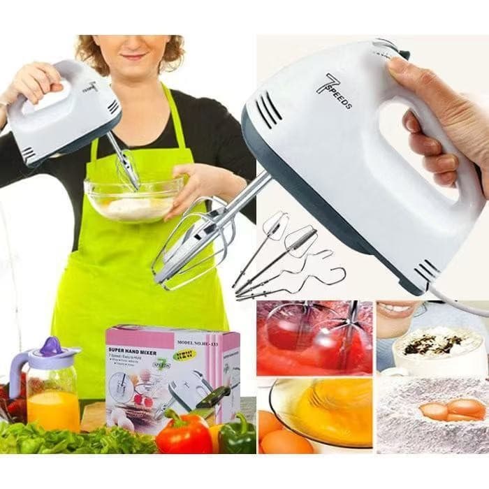 Batedeira De Mão Elétrica Bolo Chantilly 7 Velocidades 110V Batedeira Massa Bolo Ovos--3561