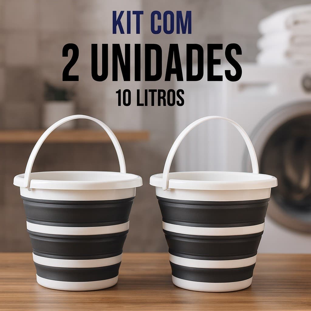 Balde Sanfona Dobrável de Silicone 10L Retratil de Plástico Original Multiuso Portátil Bacia Concha de Agua