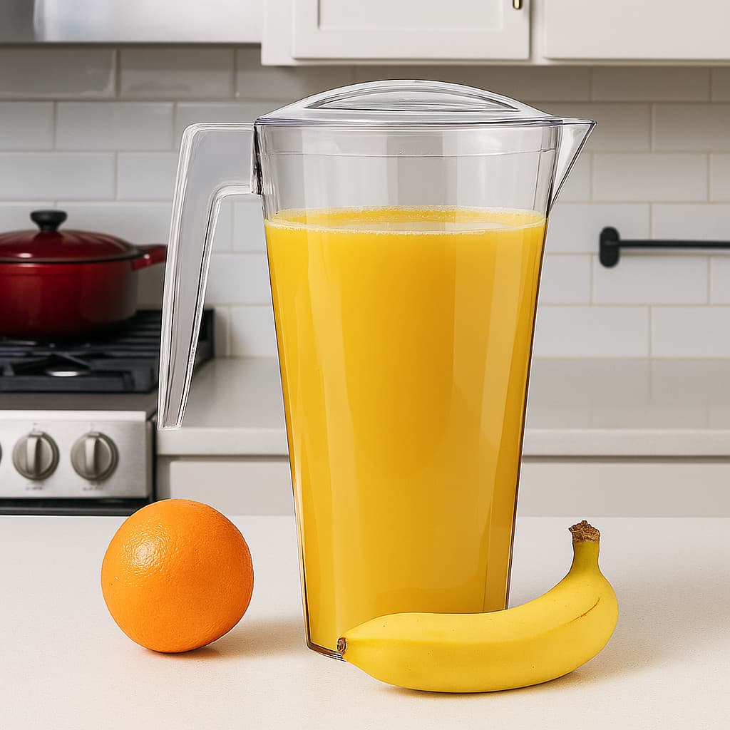 Jarra de Suco Com Tampa ELEGANTE 1,5L Jarra Suco Jarra de Suco Acrílico SUPER RESISTENTE