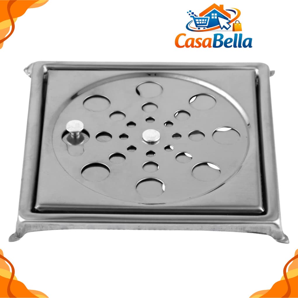 Ralo Banheiro Completo Ralo de Banheiro Quadrado em Aço Inox Abre/Fecha Ralo Inox 10x10 15x15
