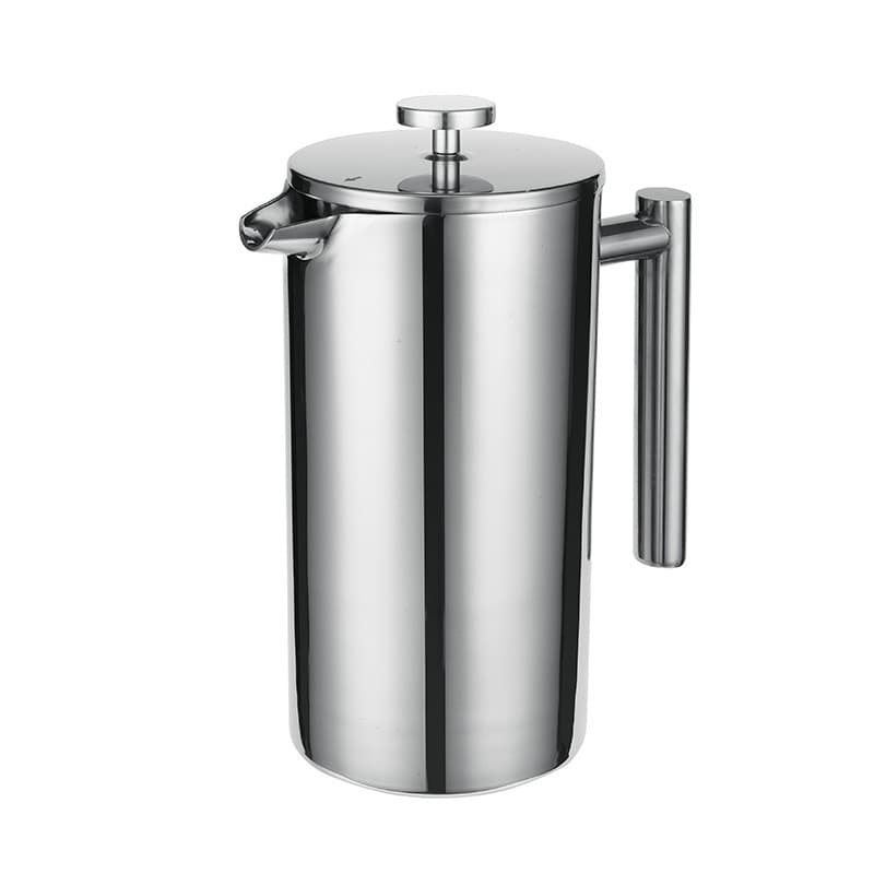 Cafeteira francesa de aço inoxidável 304, cafeteira de filtro estilo francês para preparo manual, malha de filtro de dup