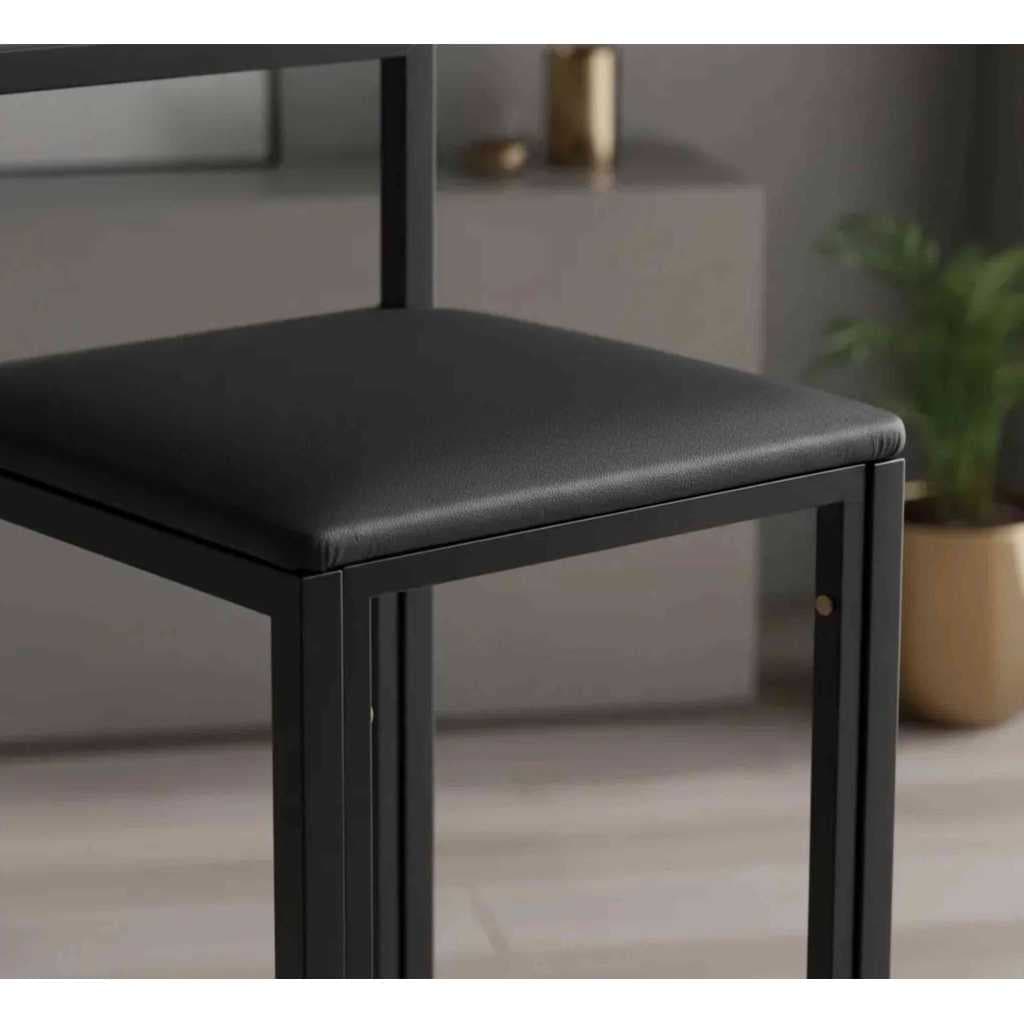 Assento Quadrado Estofado P/ Banquetas Gourmet  Varias Cores Em Courino Banqueta 32x32 cm Alta E Banqueta Baixa Bancos