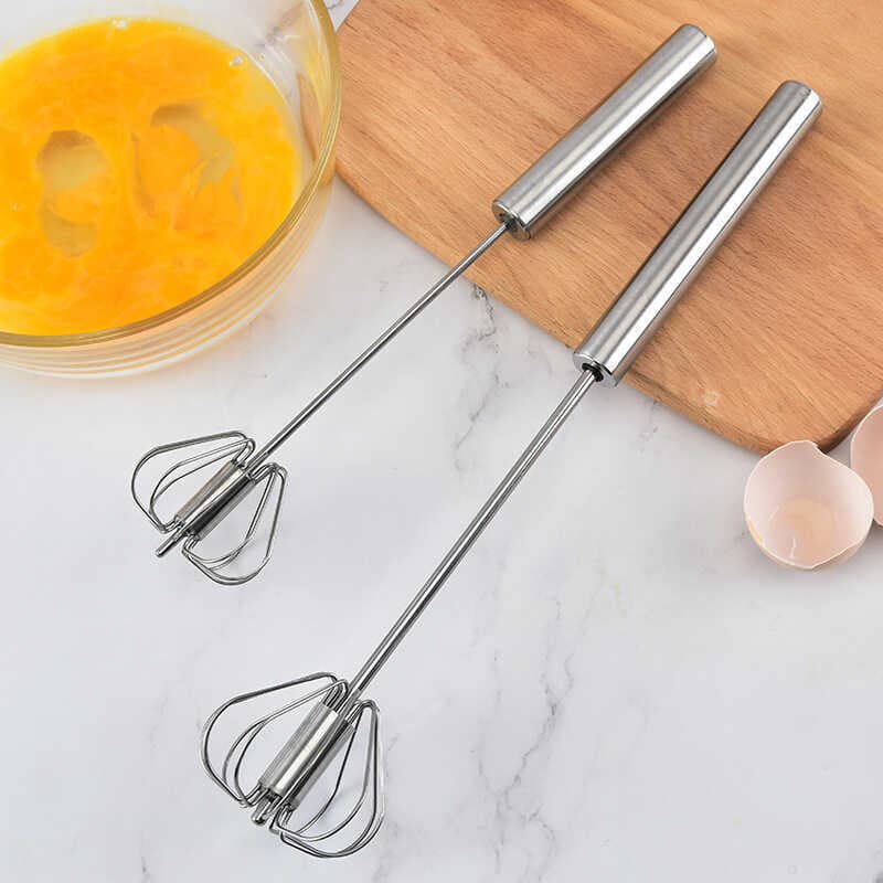 Ferramentas de cozimento Batedor rotativo de pressão manual de 40 cm Batedor de creme Batedor semiautomático de aço inox
