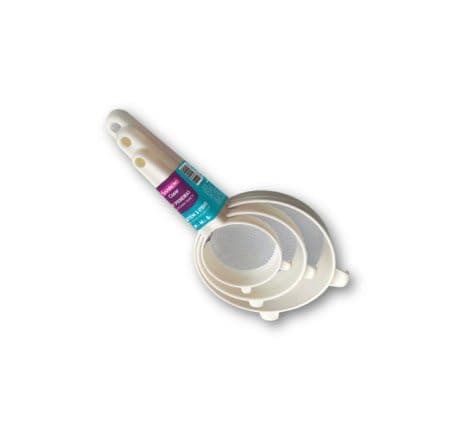 Sanremo - Conjunto com 3 Peneiras Plástica de Tamanhos P, M e G, Linha Casar
