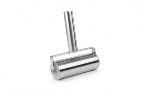 Rolo De Massa Inox Antiaderente Cilíndrico 18cm Cozinha Profissional Massas Pizzas Pães Confeitaria Multiuso Premium