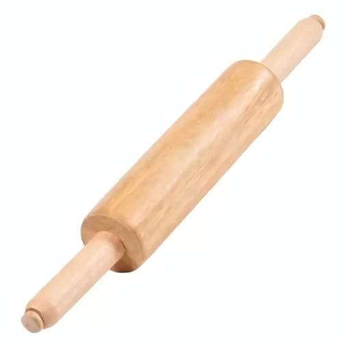 Rolo de Massa de Madeira 42x4,5 cm Resistente e Anatômico Ideal para Pães Massas Pizza e Confeitaria Profissional Qualidade Premium