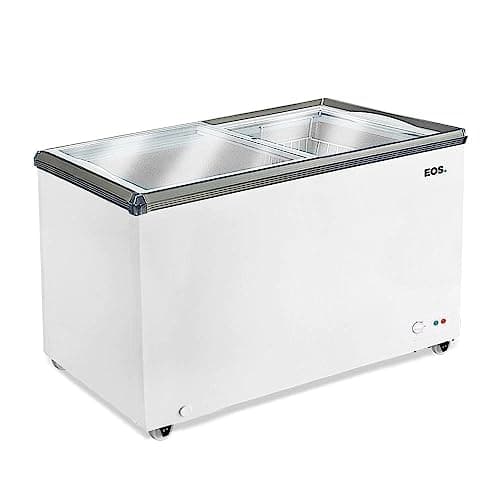 Freezer Expositor Horizontal Tampa de Vidro Eos 247l Dupla Ação Eeh300xx 220v