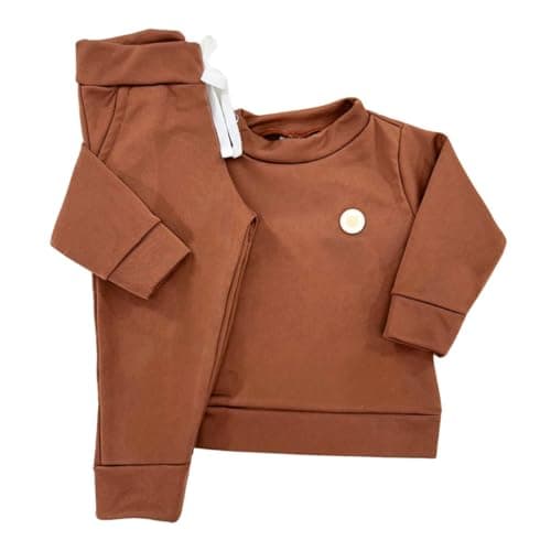 Conjunto Infantil Inverno Liso Helanca Péluciada Térmica (Padrão, Café 139, 3)