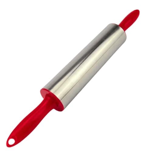 Rolo para Massas Giratório de Inox para Pão Pães Coxinha Salgados Amassar Massa Padeiro Padaria